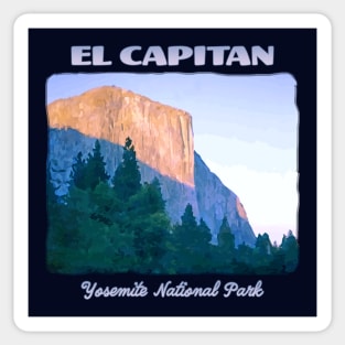 El Capitan, Yosemite Valley, Yosemite National Park, California Sunset design Sticker